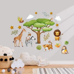 Factory Home Decoration Clear Vinyl Forest Animals Wall Stickers