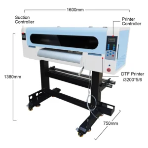 Factory Industrial 24-Inch 60 cm DTF Printer I3200 2-Head for T-Shirts
