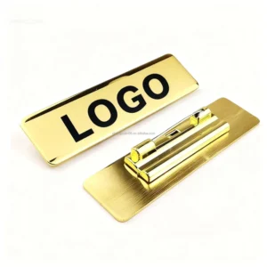 Factory Laser Engraved Die Cut Silver Plated Metal Logo Plate with 3D Design for Furniture Decor