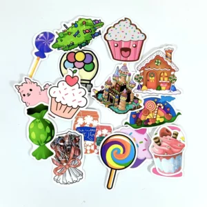 Factory OEM Custom-Shape Waterproof PVC Vinyl Stickers with Full-Color Printing and Custom Logo