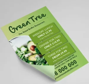 Factory Personnalisé Custom Business Promotion Flyer Leaflet 150gsm Coated Paper Printing Brochure Flyers Restaurant Advertising