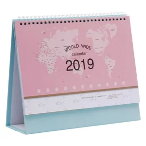 Factory Price Custom Table Stand Desktop Calendar Printed Art Paper Monthly Photo Frame