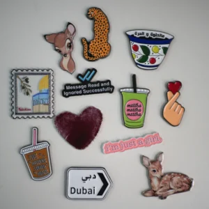 Factory Ready Stock Customizable Soft Enamel Pin Custom Engraved Animal & Palestine Dubai Theme Personalized Phone Sticker