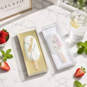 Factory Stock Eco-Friendly Minimalist Transparent Boxes for Popsicles and Pastries