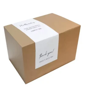 Factory-Supplied Kraft Paper Rectangular Self-Adhesive Box Sealing Labels