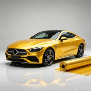Factory Supplier Scratch-Proof Gloss Yellow Car Wrap Vinyl Film Full-Body Air-Bubble-Free