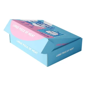 Factory Supply Blue Corrugated Cardboard Delivery Box, Custom Printed, for Pet Food Packaging