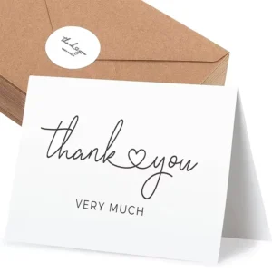 Factory Whosale High Quality Fresh Greeting Card Custom Free Design Thank You Card for Small Business Gift Box Decoration