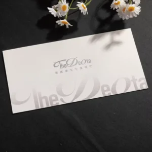 Factory customized logo matte paper luxurious embossed 3D business wedding thank you card high end customized business card