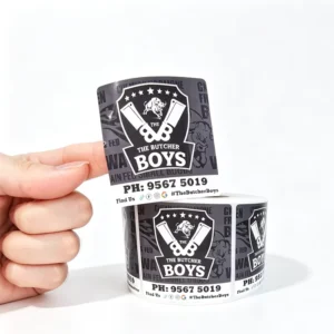 Fashion Style Custom Brand Vinyl PVC Tear-Resistant Label Sticker Rolls for Daily Necessities