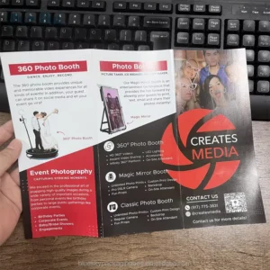 Fast Delivery Custom Leaflet Flyer Printing Customized Printed Flyer Trifold Brochure Instruction Manual Advertising Flyer