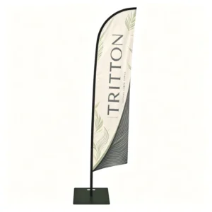 Feather Banner Flags Custom Printed 3x6ft with Pole and Cross Base for Outdoor Advertising
