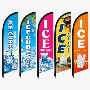 Feather Flag Banner Outdoor Advertising Yard Sign Polyester Flag for Storefront Business (Pole Not Included)