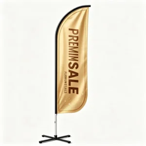 Fiberglass Teardrop Flagpole with Replaceable Printed Banner for Trade Show