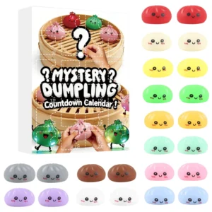 Fidget Squishy Anti Stress Anxiety Relief Squeeze Ball Decompression Toy Novelty Mysterious Dumpling Calendar Squishy Toys