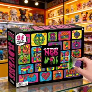 Fidget Stress Relief Squeeze Toy Advent Calendar Gift for Teens and Adults 24-Day Countdown Blind Box Party Unisex