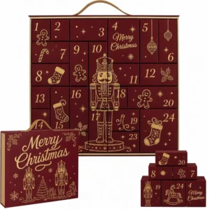 Fillable Countdown Advent Calendar Handmade Color Christmas Advent Calendar Packaging Box