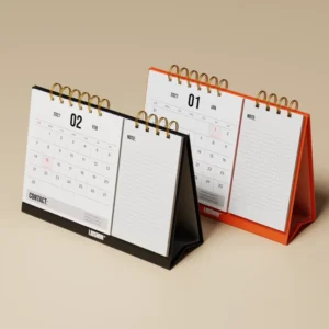 Flip Calendar Custom Size Paper Student Homework Planner Employee Shift Roster Clock Photo Frame