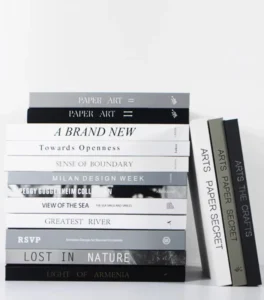 Flip-Open Foreign-Text Simulation Book, Bookcase or Coffee Table Decoration, Photography Prop