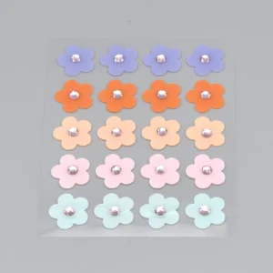 Flower-Shaped Hydrocolloid Acne Patch with Rhinestone Decoration Waterproof Breathable Blemish Cover