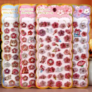 Flowers 3D Puffy Resin Kawaii Decal Stickers for Scrapbooking and DIY Crafts