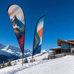 Flying Banner Fiberglass Pole Easy Setup Custom Design