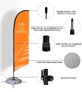 Flying Teardrop Beach Flag Outdoor Advertising Bow Sail Swooper Banner
