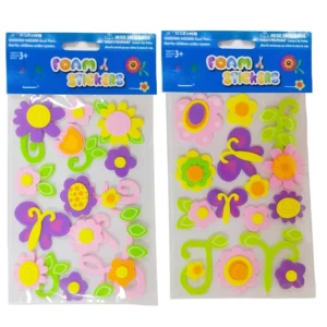 Foam EVA Flower Stickers Non-Toxic 3D Decorative Stickers for Toddler Arts Suppliers Back to School Game