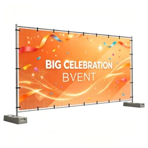 Foldable Hanging Polyester Mesh Advertising Banner Digital Printed Outdoor Anti-Wind Tradeshow