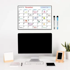 Foldable Magnetic Interactive Felt Calendar Planner Whiteboard Custom Dry Erase Board Daily Weekly Schedule Home Office