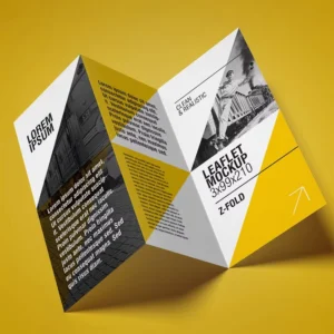 Folded A4 A5 A6 Leaflet Flyer Pamphlet Trifold Brochure Introduction Manual Catalogue