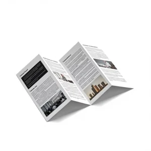 Folded Flyers Offset Printing Bulk Custom Brochure Tri Fold Leaflet OEM for Advertising Marketing Coated Kraft Paper