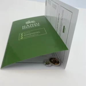 Folded Takeout Menu Brochure Art Paper Full Color Double-Sided Laminated Trifold Food Menu
