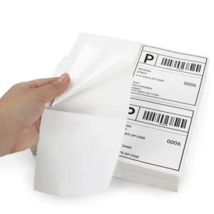Folded Thermal Barcode Labels for Logistics Warehouse Printing, Self-Adhesive