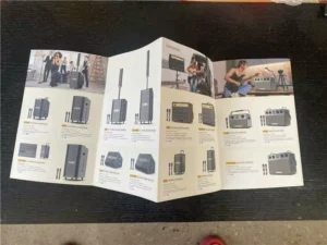 Folding Printed Business Card Promotional Brochure Product Manual Cardboard Material