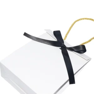 Folding White Cardboard Gift Box with Velcro Closure for Gift Sets