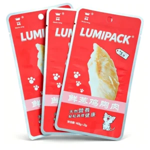 Food Grade 3-Side-Seal PE/PA Custom Printed Pouch for Cooked Meat and Snacks