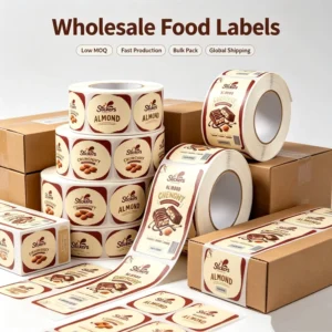 Food Grade Eco-Friendly Self-Adhesive Packaging Label Oil-Proof Waterproof Custom Logo for Baking Jars
