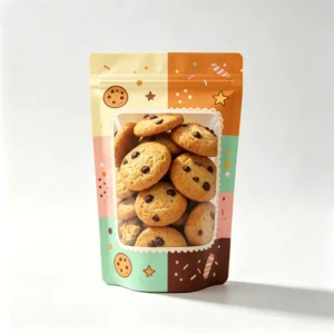 Food-Grade Plastic Zipper Stand-Up Pouch, Custom Printed Snack Packaging for Candy, Nuts, and Pet Food