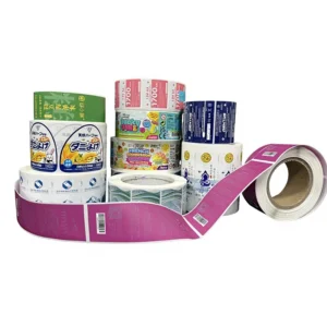 Food-Grade Rolled Paper Waterproof Adhesive Labels with Logo Printing for Clothing, Food, Beverage, and Cosmetic Bottles