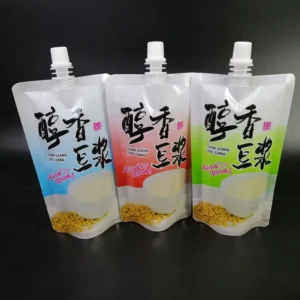 Food-Grade Spout Pouch Stand-Up Bag Leak-Proof Plastic Packaging Bag for Juice Milk and Beverages Custom Printed