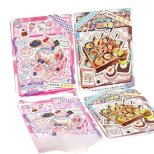 Food-Themed Holiday Decoration Miniature Food Scene Self-Adhesive PET Stickers for Kids Collage