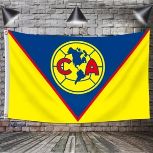 Football Club Flags Banner 3x5ft HD Printing 150D Polyester Fiberglass Flagpole Garage Sports