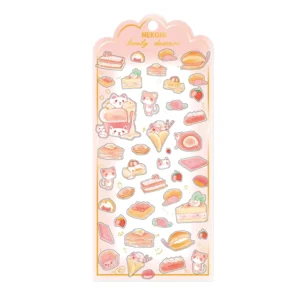 For Aesthetic Decals Laptop Epoxy Gold Stamping Stickers Vegetables Mermaid Horoscope Musical Instrument Crystal 3D
