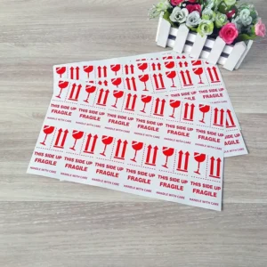 Fragile Warning Label Stickers, Do Not Flip, Upward Arrow, for Cross-Border Logistics