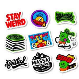 Free Proofing Custom Waterproof Logo Printing Gloss Vinyl Holographic Die-Cut Sticker for Packaging