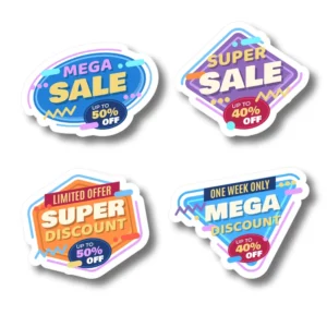 Free Proofing Custom Waterproof Logo Printing Gloss Vinyl Promotional Stickers