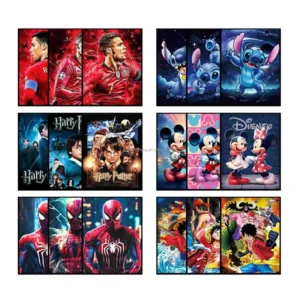 Free Sample 3D Lenticular Anime Flips Motion Poster 30x40cm Waterproof PET Custom Design Bulk Factory Popular 3D Flips Poster