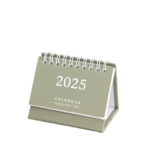 Free Sample Custom Small Size Spiral Binding Recycled Material Calendar Custom CMYK Full Color 365-Day Clock