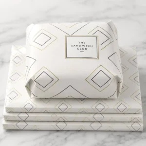 French Fries Packaging Greaseproof Paper Sheets Custom Design Food Grade Wrapping Paper